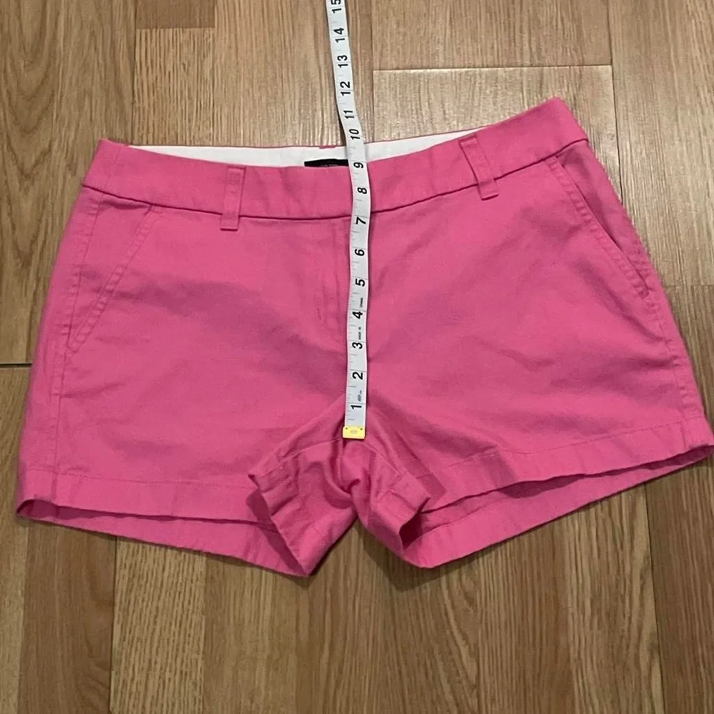 J.Crew Women’s 4 Flat Front Chino Shorts Pink Medium Rise Preppy Classic